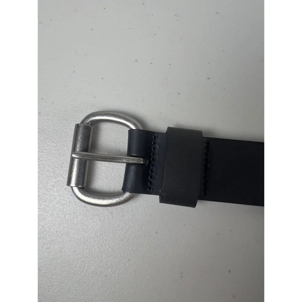 RedHead Mens Black Genuine Buffalo Leather Belt Silver Buckle Size‎ 34 NWT
